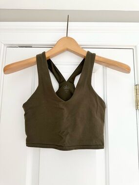 Alo Olive Green Real Bra Tank
